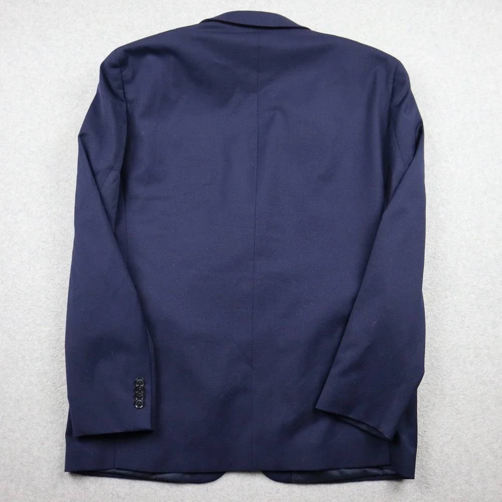 Tommy Hilfiger Wool Blazer Mens 42R Navy Blue Two Button Stretch Sport Coat